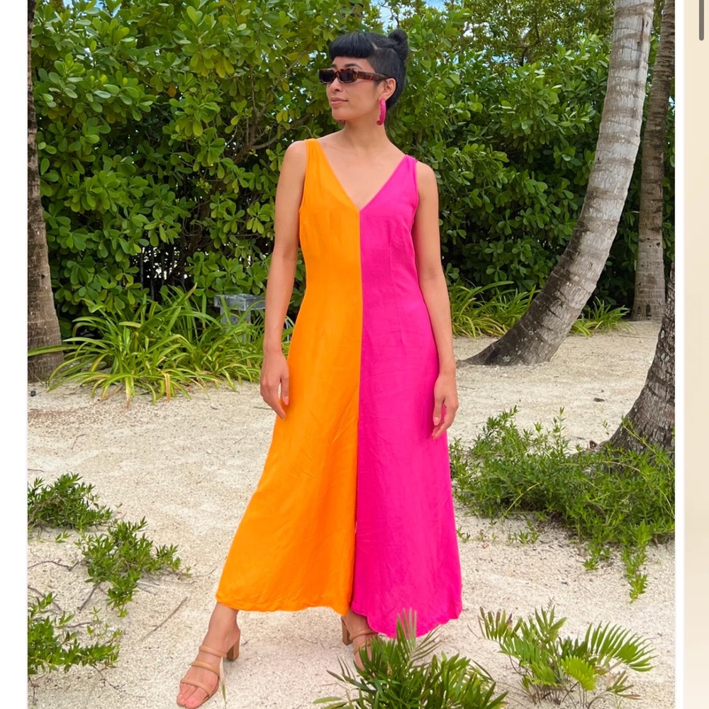 Mixed by Nasrin two tone jumpsuit